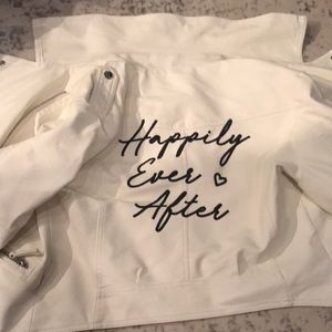 COPY - White leather “happily ever after” jacket